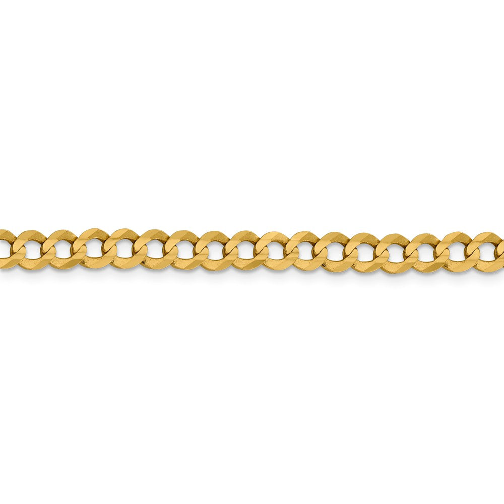 FJC Finejewelers 14 kt Yellow Gold 5.9mm Solid Polished Light Flat Cuban Chain