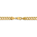 FJC Finejewelers 14 kt Yellow Gold 5.9mm Solid Polished Light Flat Cuban Chain