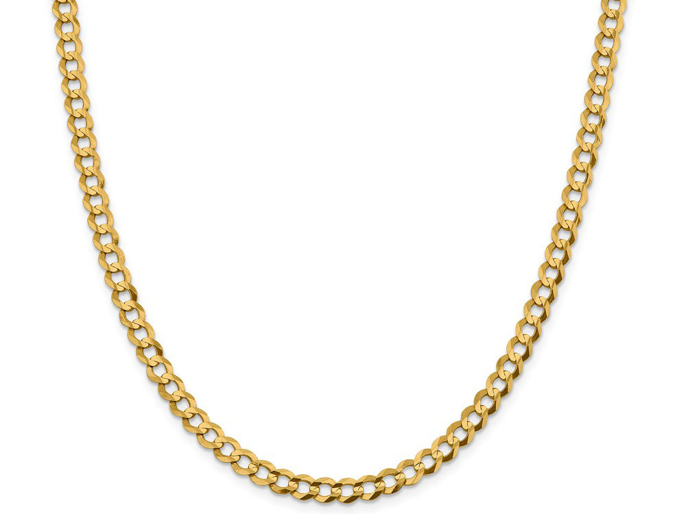 FJC Finejewelers 14 kt Yellow Gold 5.9mm Solid Polished Light Flat Cuban Chain