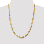 FJC Finejewelers 14 kt Yellow Gold 5.9mm Solid Polished Light Flat Cuban Chain