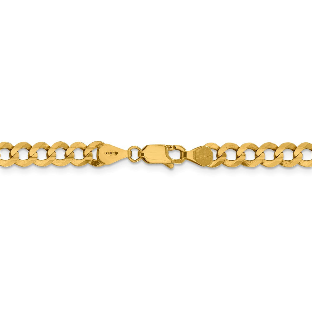 FJC Finejewelers 14 kt Yellow Gold 5.9mm Solid Polished Light Flat Cuban Chain