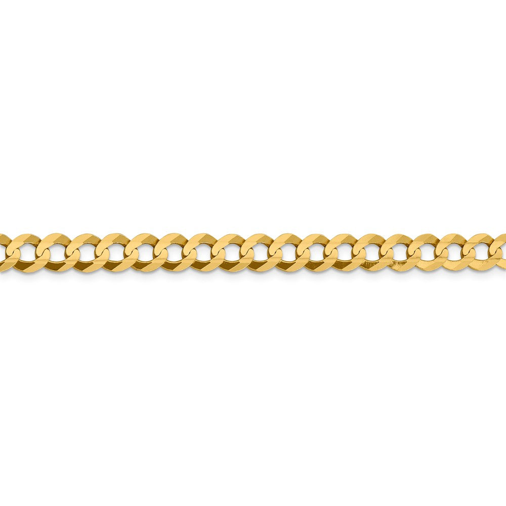 FJC Finejewelers 14 kt Yellow Gold 7.2mm Solid Polished Light Flat Cuban Chain