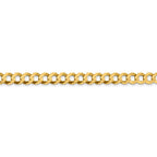 FJC Finejewelers 14 kt Yellow Gold 7.2mm Solid Polished Light Flat Cuban Chain