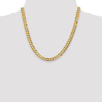 FJC Finejewelers 14 kt Yellow Gold 7.2mm Solid Polished Light Flat Cuban Chain