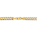 FJC Finejewelers 14 kt Yellow Gold 7.2mm Solid Polished Light Flat Cuban Chain