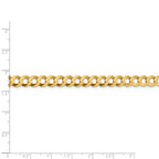 FJC Finejewelers 14 kt Yellow Gold 7.2mm Solid Polished Light Flat Cuban Chain