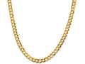 FJC Finejewelers 14 kt Yellow Gold 7.2mm Solid Polished Light Flat Cuban Chain