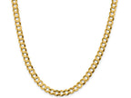 FJC Finejewelers 14 kt Yellow Gold 7.2mm Solid Polished Light Flat Cuban Chain