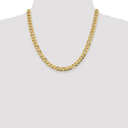 FJC Finejewelers 14 kt Yellow Gold 8.3mm Solid Polished Light Flat Cuban Chain