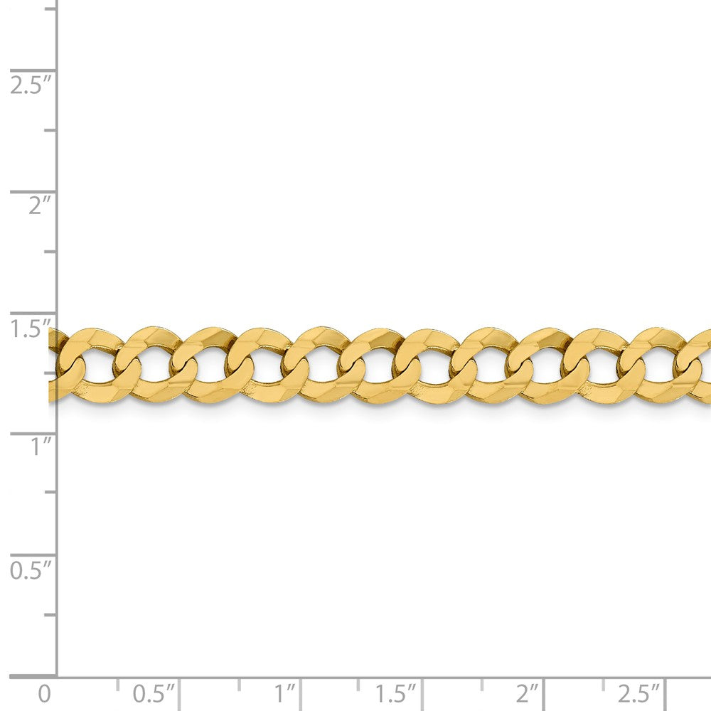 FJC Finejewelers 14 kt Yellow Gold 8.3mm Solid Polished Light Flat Cuban Chain