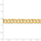 FJC Finejewelers 14 kt Yellow Gold 8.3mm Solid Polished Light Flat Cuban Chain
