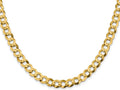 FJC Finejewelers 14 kt Yellow Gold 8.3mm Solid Polished Light Flat Cuban Chain