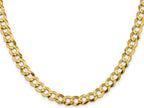 FJC Finejewelers 14 kt Yellow Gold 8.3mm Solid Polished Light Flat Cuban Chain