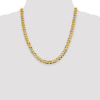 FJC Finejewelers 14 kt Yellow Gold 8.3mm Solid Polished Light Flat Cuban Chain