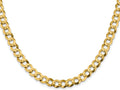 FJC Finejewelers 14 kt Yellow Gold 8.3mm Solid Polished Light Flat Cuban Chain