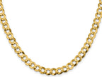 FJC Finejewelers 14 kt Yellow Gold 8.3mm Solid Polished Light Flat Cuban Chain