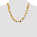FJC Finejewelers 14 kt Yellow Gold 9.4mm Solid Polished Light Flat Cuban Chain