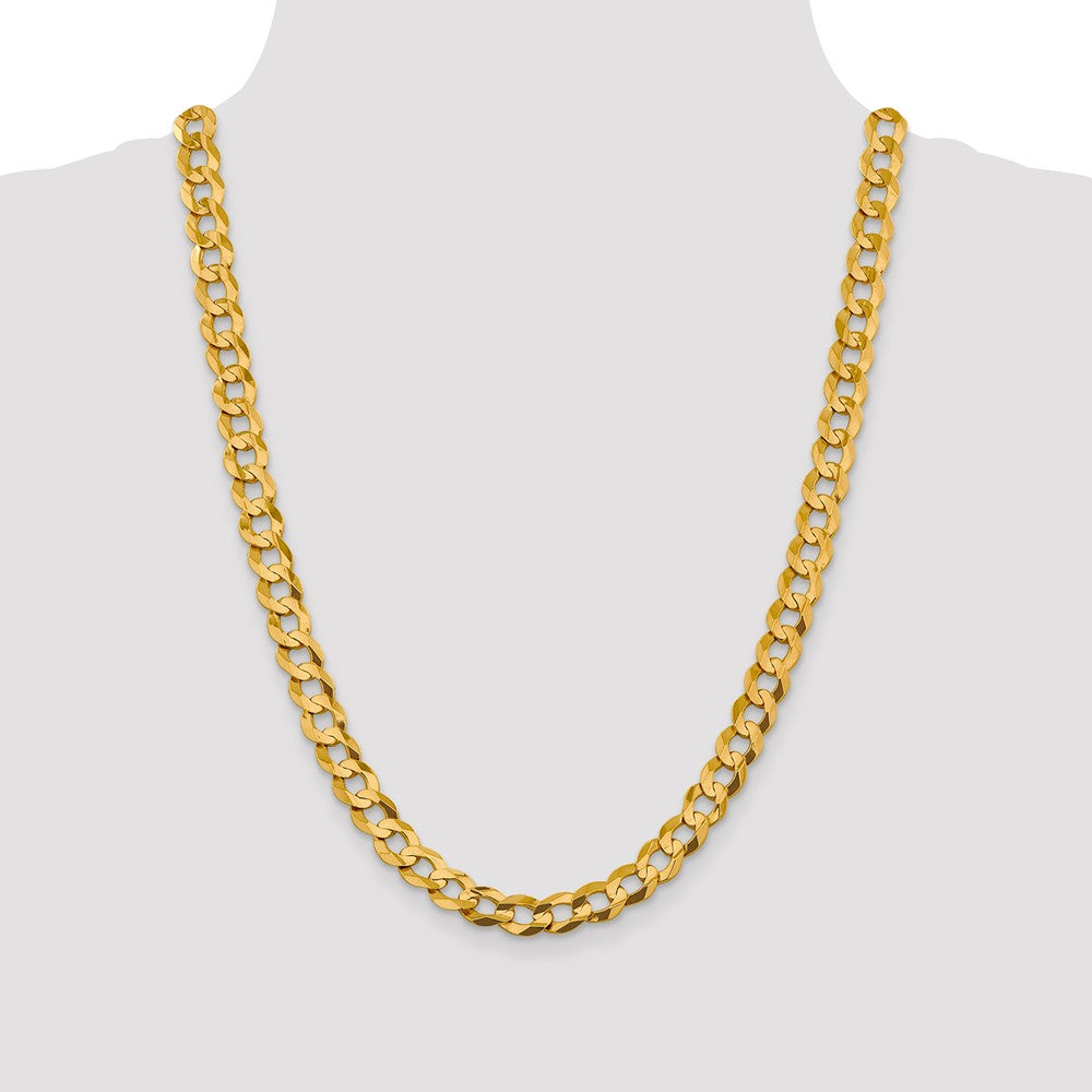 FJC Finejewelers 14 kt Yellow Gold 9.4mm Solid Polished Light Flat Cuban Chain