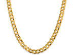FJC Finejewelers 14 kt Yellow Gold 9.4mm Solid Polished Light Flat Cuban Chain