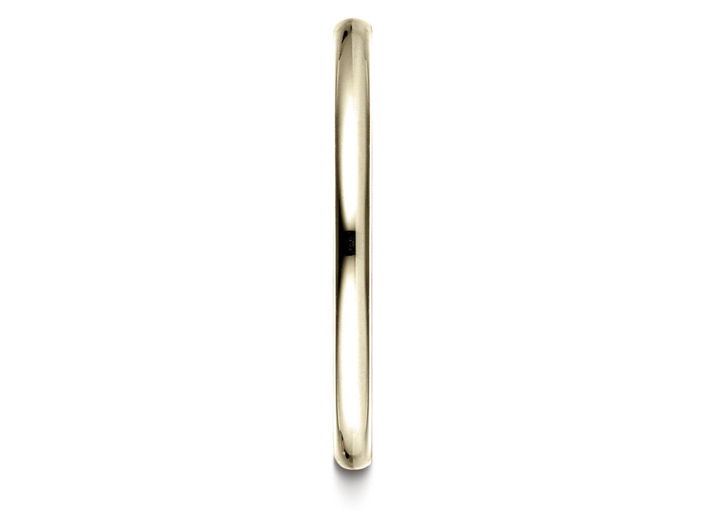 Benchmark® 14k Gold 2mm Slightly Domed Standard Comfort-fit Wedding Band / Ring