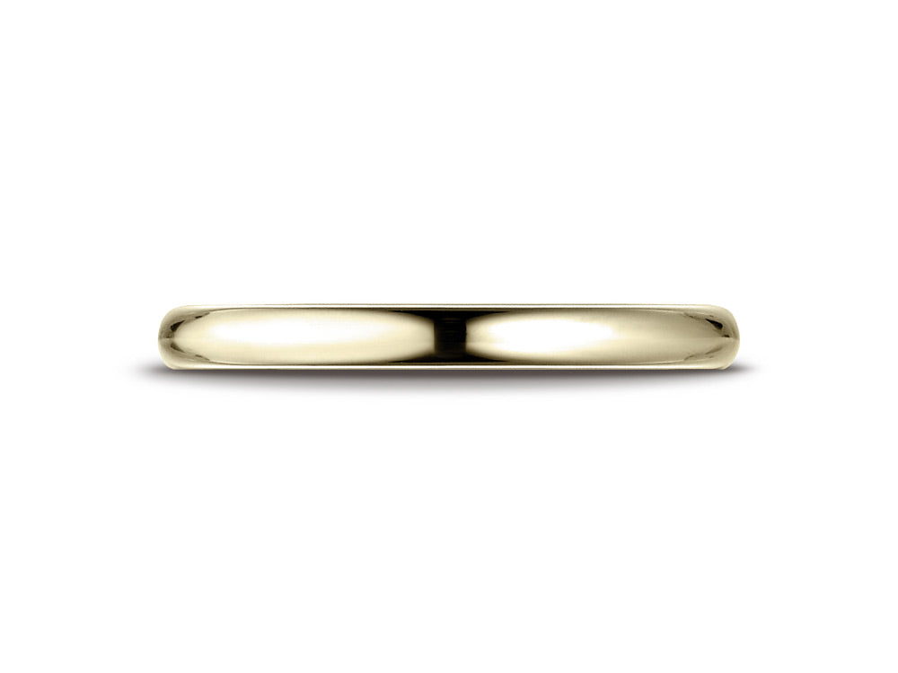 Benchmark® 14k Gold 2.5mm Slightly Domed Standard Comfort-fit Wedding Band / Ring