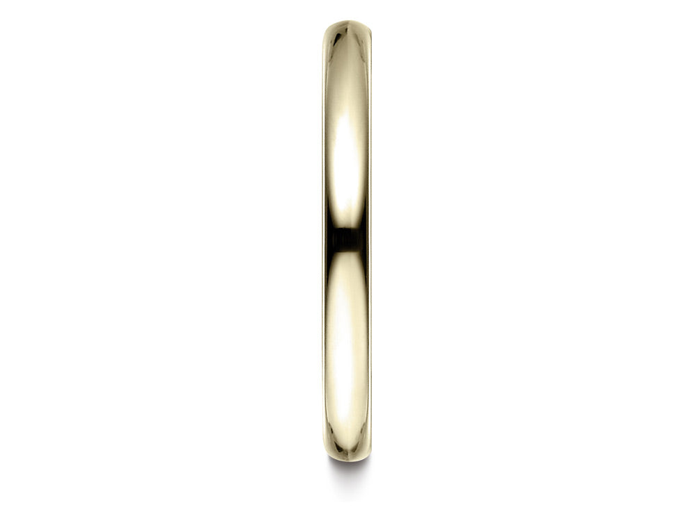 Benchmark® 14k Gold 2.5mm Slightly Domed Standard Comfort-fit Wedding Band / Ring