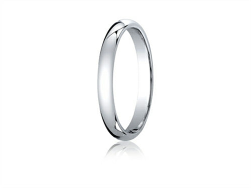 Benchmark® 18k Gold 3mm Slightly Domed Standard Comfort-fit Ring