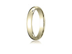 Benchmark® 18k Gold 4mm Slightly Domed Standard Comfort-fit Ring