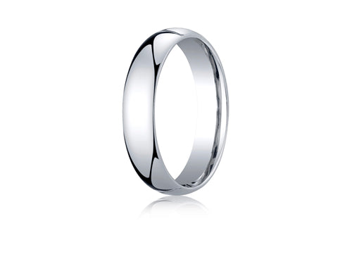 Benchmark® 18k Gold 5mm Slightly Domed Standard Comfort-fit Ring