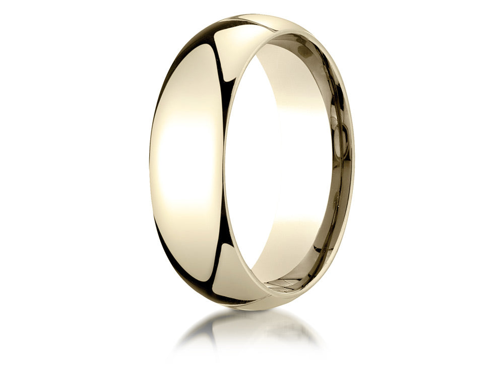Benchmark® 10k Gold 7mm Slightly Domed Standard Comfort-fit Ring