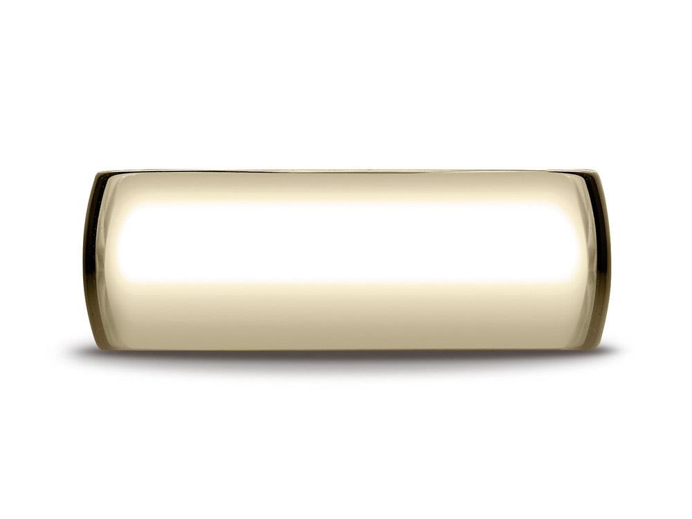 Benchmark® 10k Gold 8mm Slightly Domed Standard Comfort-fit Ring
