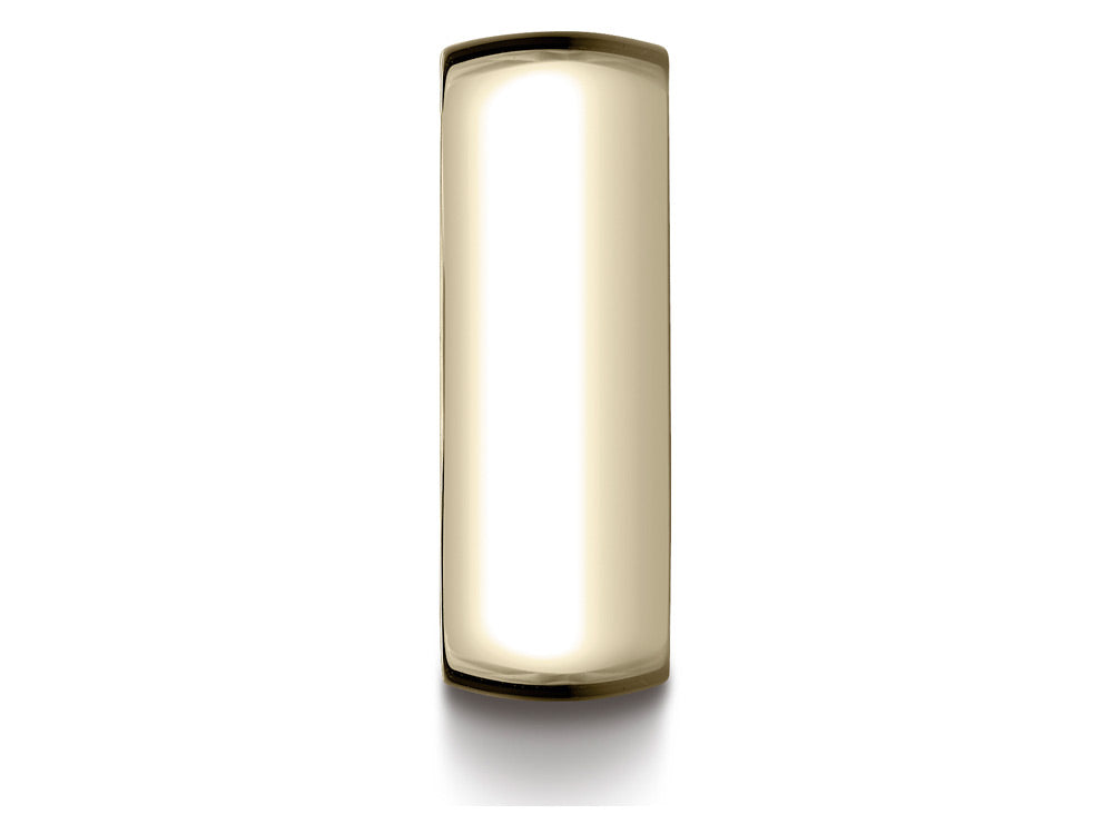 Benchmark® 10k Gold 8mm Slightly Domed Standard Comfort-fit Ring
