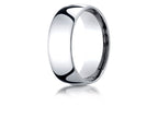 Benchmark® 18k Gold 8mm Slightly Domed Standard Comfort-fit Ring