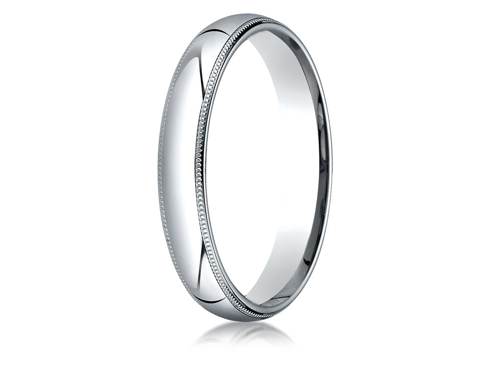 Benchmark® 14k Gold 4mm Slightly Domed Standard Comfort-fit Ring With Milgrain