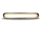 Benchmark® 18k Gold 4mm Slightly Domed Standard Comfort-fit Ring With Milgrain