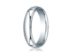 Benchmark® 10k White Gold 5mm Slightly Domed Standard Comfort-fit Ring With Milgrain