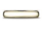 Benchmark® 18k White Gold 5mm Slightly Domed Standard Comfort-fit Ring With Milgrain