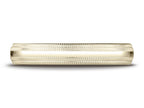 Benchmark® 14k Gold 4mm Slightly Domed Standard Comfort-fit Wedding Band / Ring With Double Milgrain
