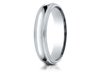 Benchmark® 14k Gold 5mm Slightly Domed Standard Comfort-fit Wedding Band / Ring With Double Milgrain