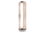 Benchmark® 14k Rose Gold 6mm Slightly Domed Standard Comfort-fit Wedding Band / Ring With Double Milgrain
