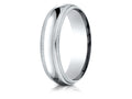 Benchmark® 18k Gold 6mm Slightly Domed Standard Comfort-fit Wedding Band / Ring With Double Milgrain