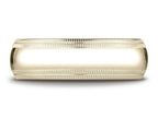 Benchmark® 14k Gold 7mm Slightly Domed Standard Comfort-fit Wedding Band / Ring With Double Milgrain