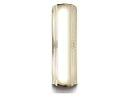 Benchmark® 14k Gold 7mm Slightly Domed Standard Comfort-fit Wedding Band / Ring With Double Milgrain