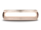 Benchmark® 14k Rose Gold 7mm Slightly Domed Standard Comfort-fit Wedding Band / Ring With Double Milgrain