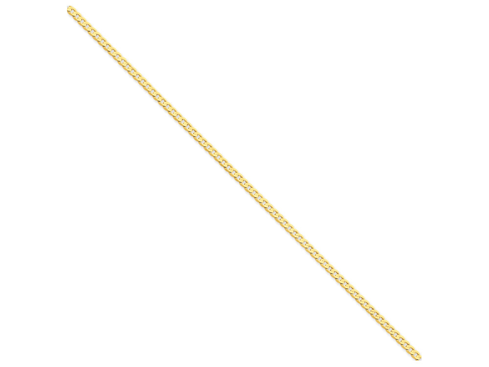 FJC Finejewelers 7 Inch 14k Yellow Gold 3mm Open Concave Curb Chain Bracelet