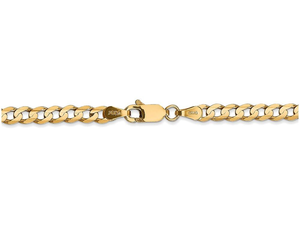 FJC Finejewelers 7 Inch 14k Yellow Gold 3.8mm Concave Curb Chain Bracelet