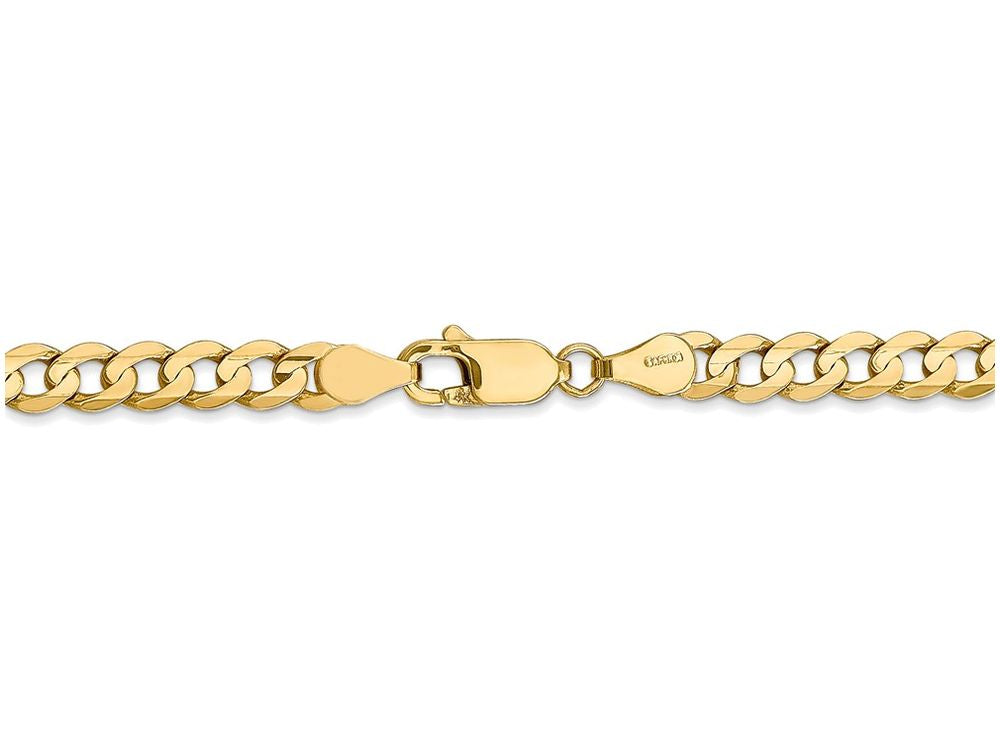FJC Finejewelers 24 Inch 14k Yellow Gold 4.5mm Open Concave Curb Chain Necklace