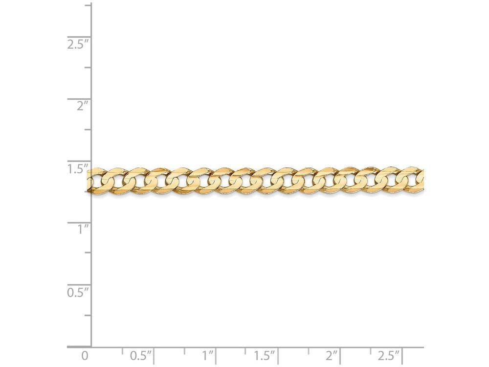 FJC Finejewelers 18 Inch 14k Yellow Gold 5.25mm Open Concave Curb Chain Necklace