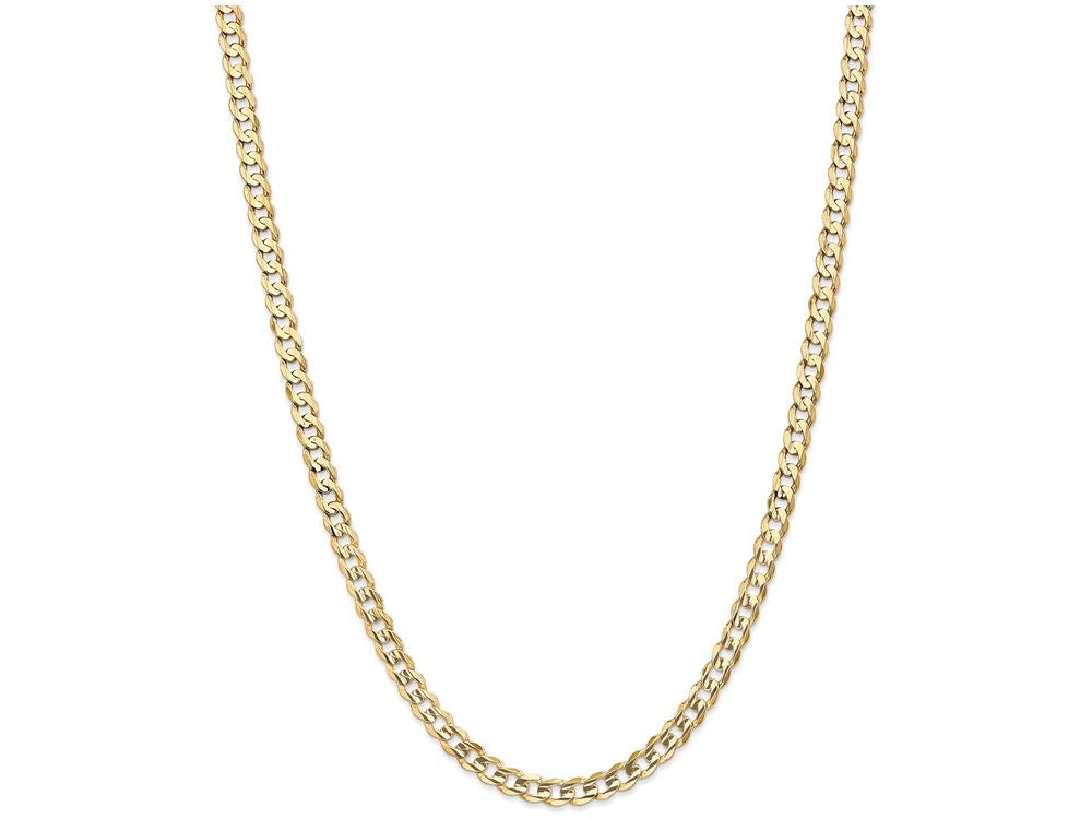 FJC Finejewelers 22 Inch 14k Yellow Gold 5.25mm Open Concave Curb Chain Necklace