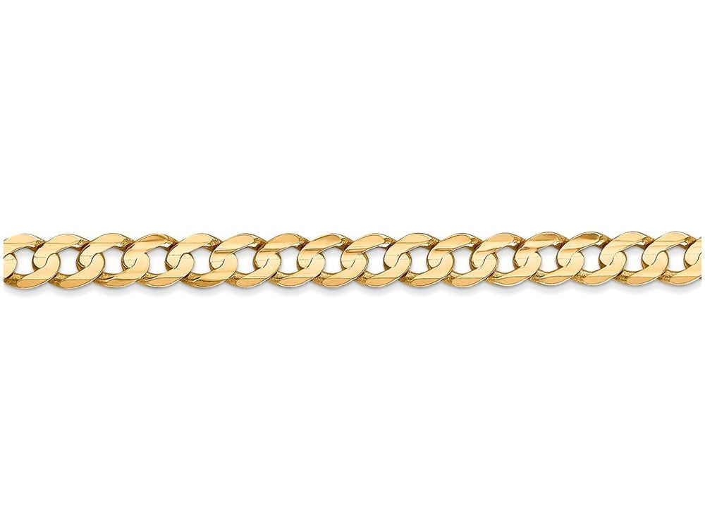 FJC Finejewelers 8 Inch 14k Yellow Gold 5.25mm Open Concave Curb Chain Bracelet